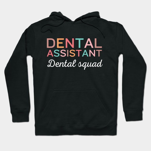 Dental squad Funny Retro Pediatric Dental Assistant Hygienist Office Hoodie by Awesome Soft Tee